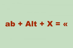 ab + Alt + X