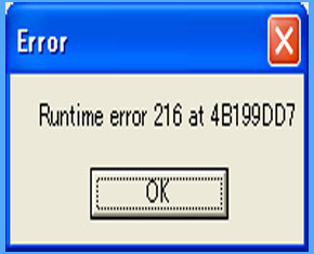 Откуда берется ошибка error runtime 216 at 00405512